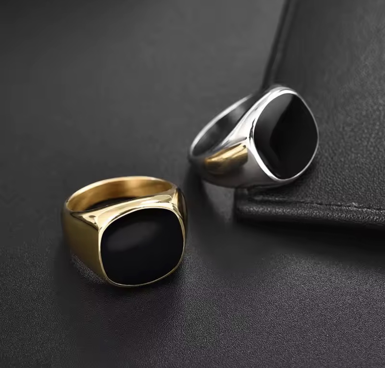 Gold Steel Ring