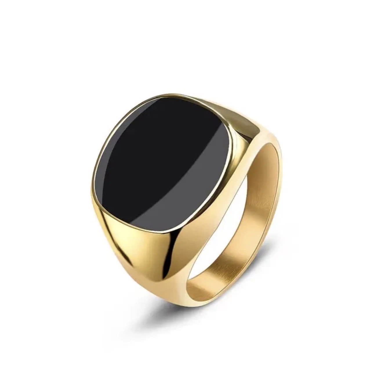Gold Steel Ring