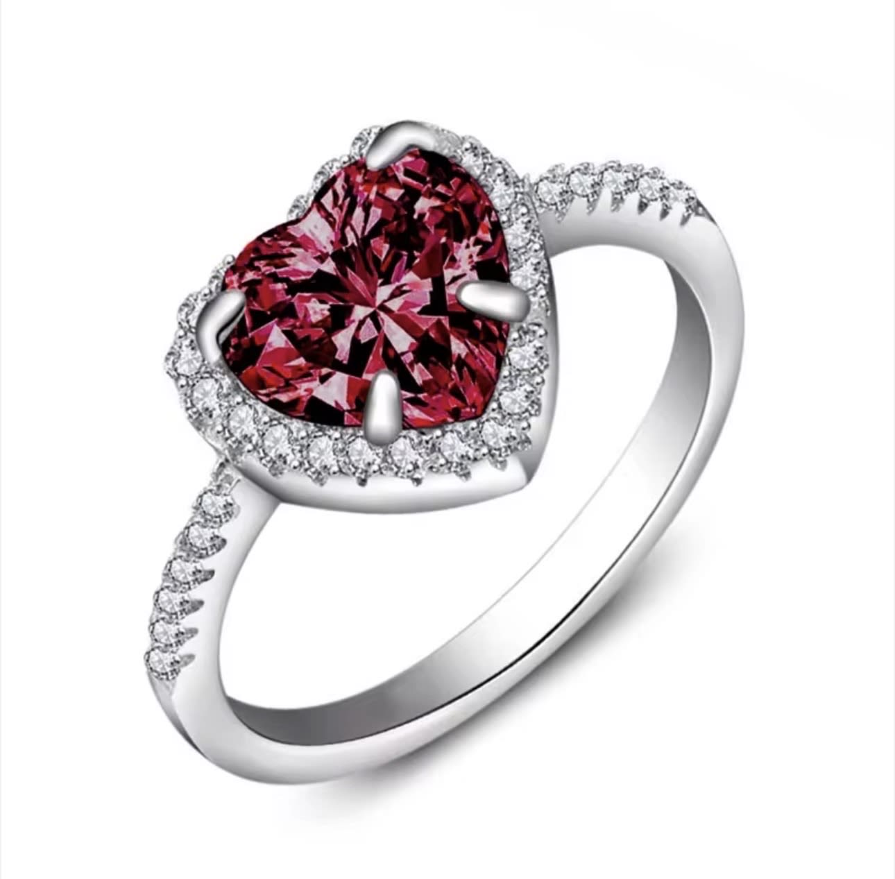 Red Heart Ring for Women