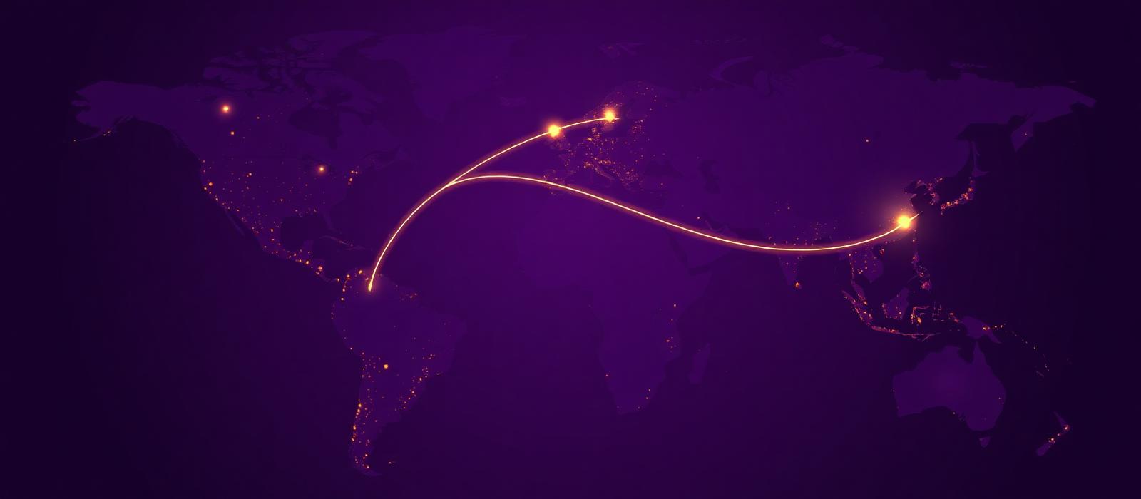 Global delivery routes