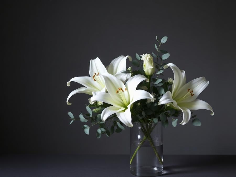 White Lily Arrangement